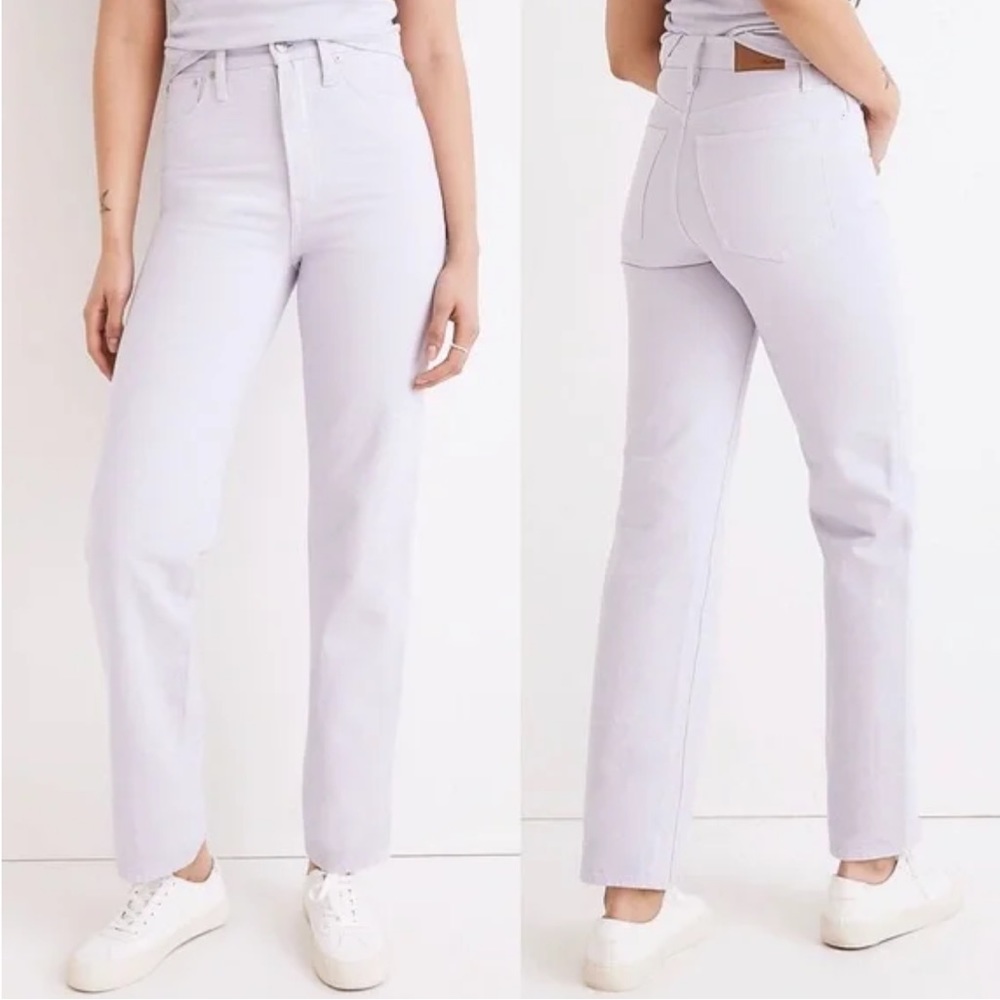 NWT Madewell The Perfect Vintage Straight Leg Jeans in Purple Size 28 Z120 - Picture 2 of 2